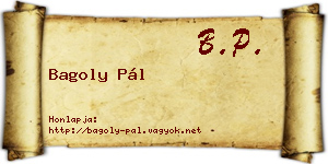 Bagoly Pál névjegykártya