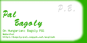 pal bagoly business card